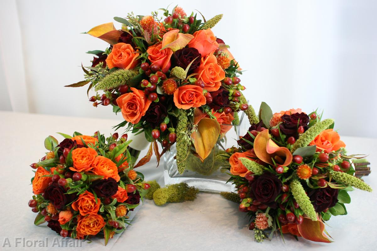 BB0482B-Mixed Fall Bridal Bouquets