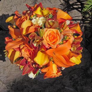 BB0269-Orange Lily Bridal Bouquet