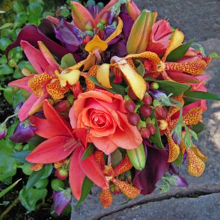 BB0336-Fall Lily Wedding Bouquet