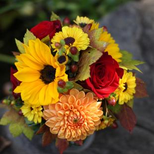 BB0385-Fall Sunflower Bridal Bouquet