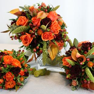 BB0482B-Mixed Fall Bridal Bouquets