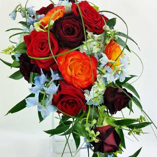 BB1107A-Modern Cascading Bridal Bouquet