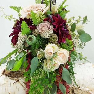 BB1240-Marsala and Blush Wedding Bouquet