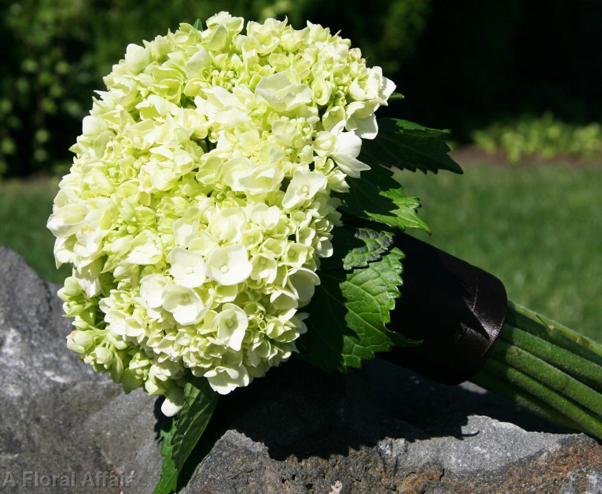 BB1023-Simple Green Hydrangea Bridesmaids Bouquet