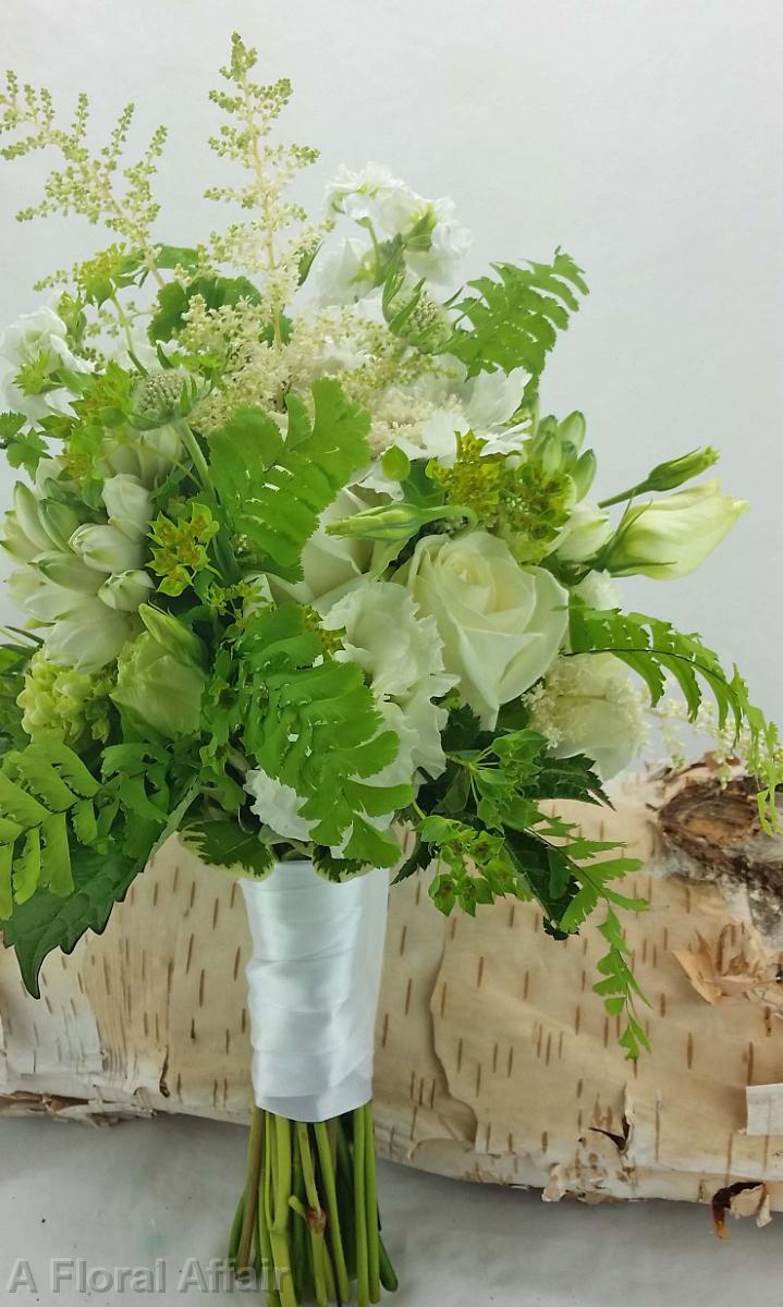 BB1410-Green and White Woodland Bouquet