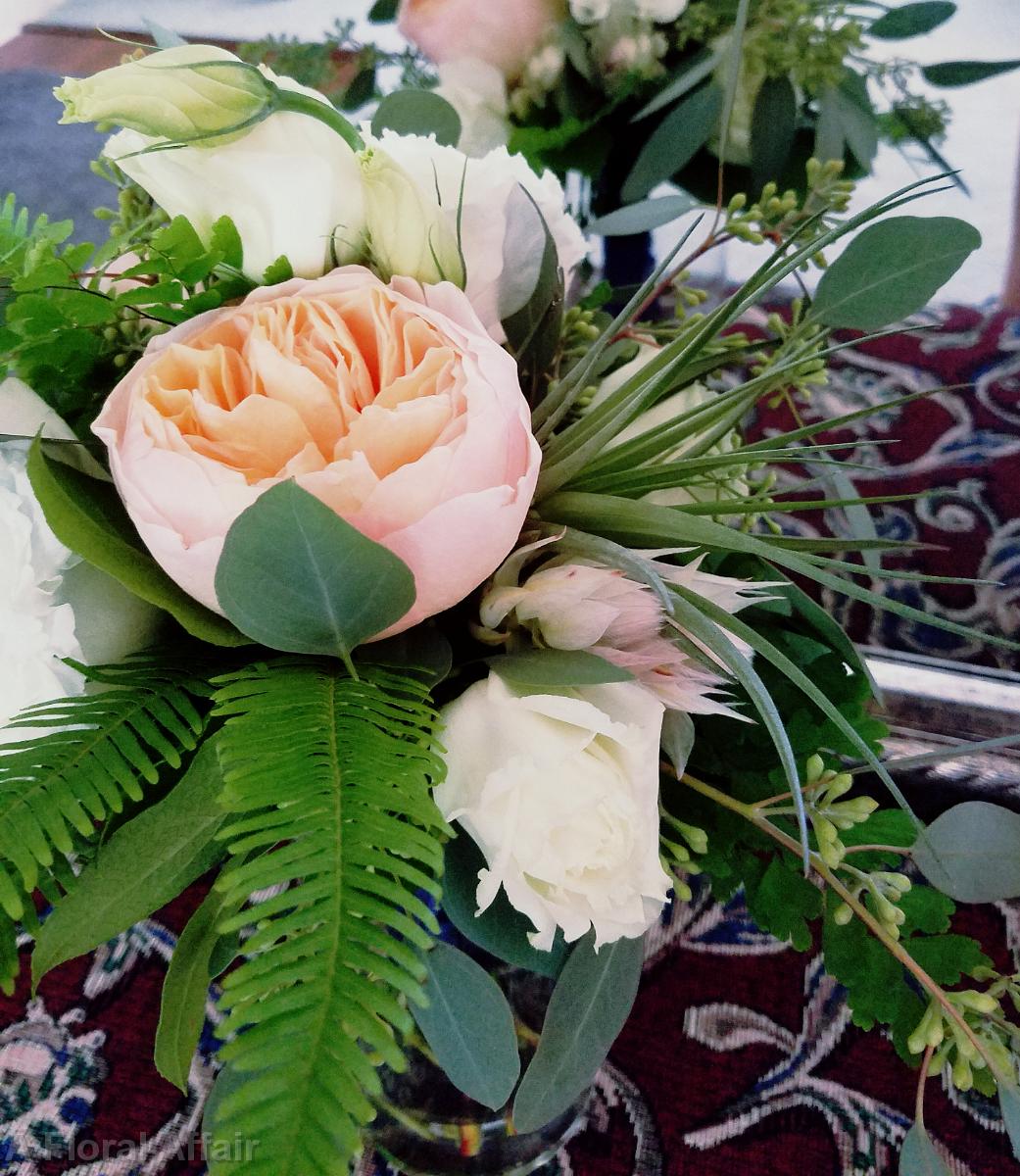 BB1414-Juliette Garden Rose and Air Plant Bridesmaids Bouquet