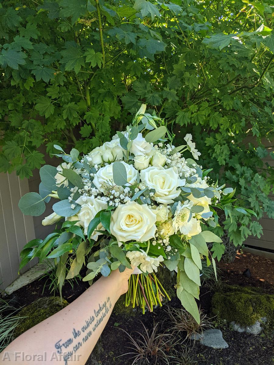 BB1676- White and Green Brides Bouquet edited-1