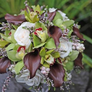 BB0374-Lime and Chocolate Bridal Bouquet