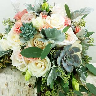 BB1172-Blush and Ivory Rose and Succulant Garden Wedding Bouquet edited-1