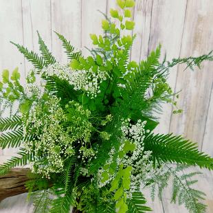 BB1418-Fern and Queen Anne's Lace Bridesmaids Bouquet