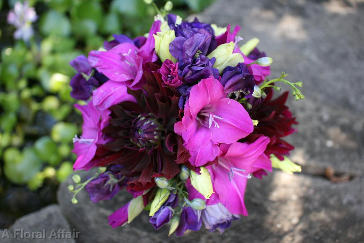 BB0494-Shades of Purple and Blue Wedding Bouquet