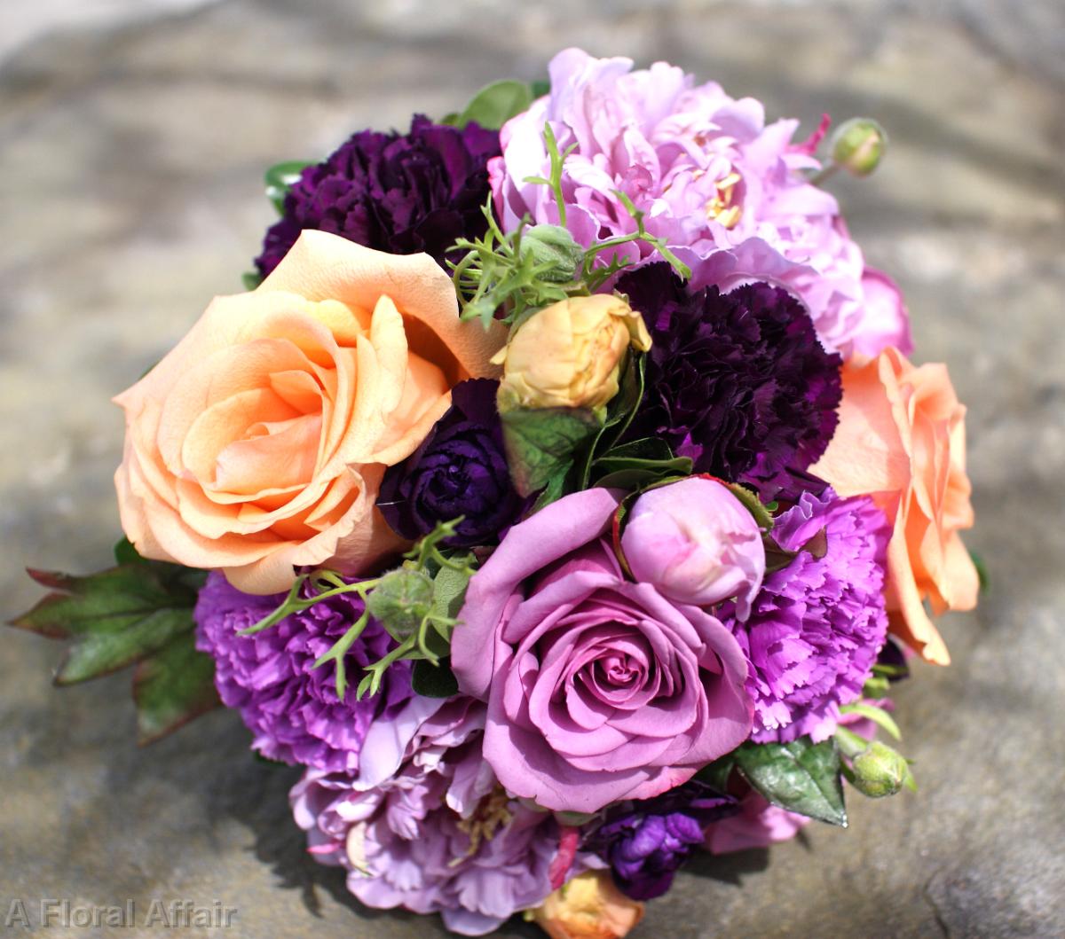 BB0636-Purple and Peach Bouquet