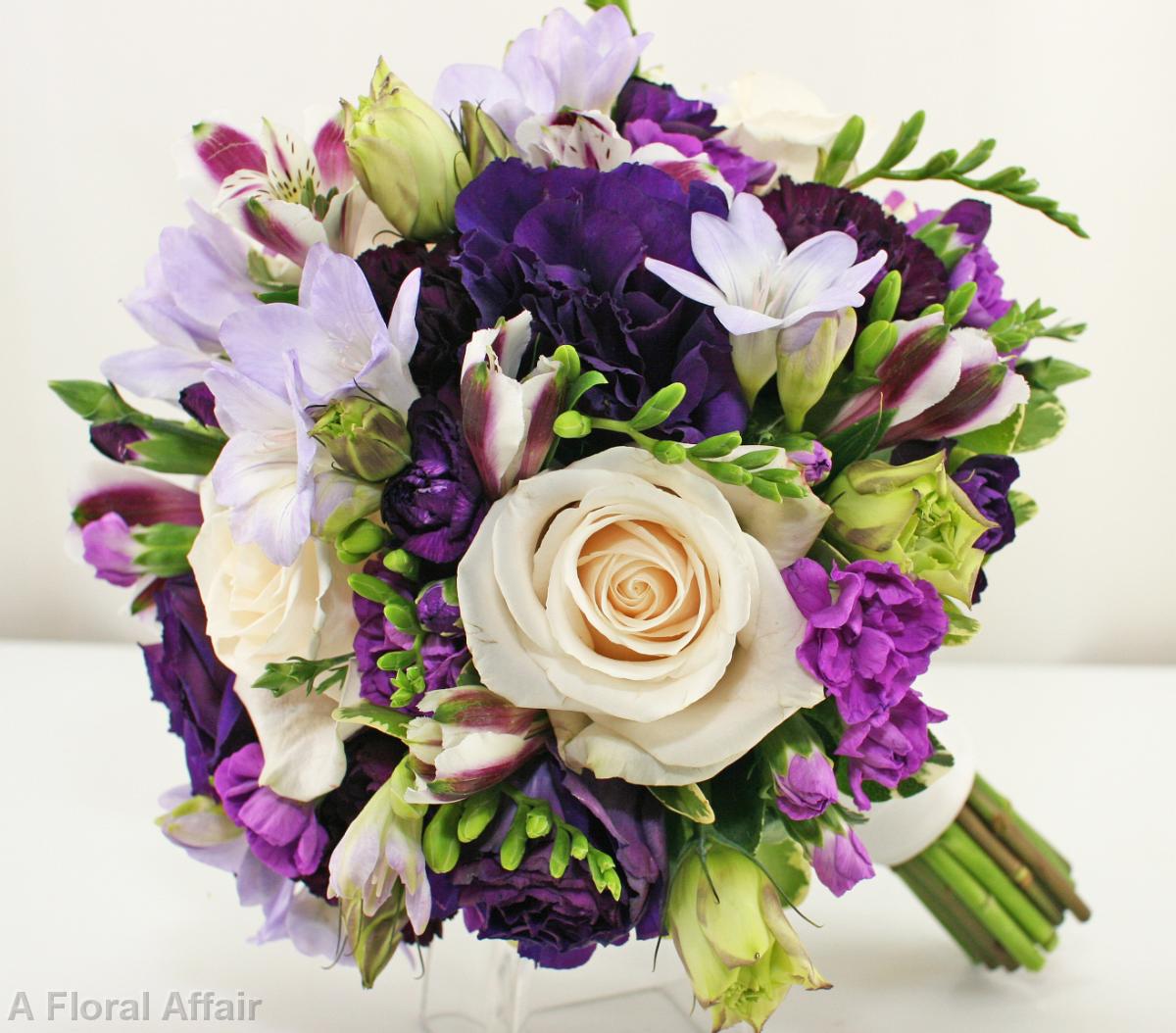 BB0912A-Purple Pallet Brides Bouquet