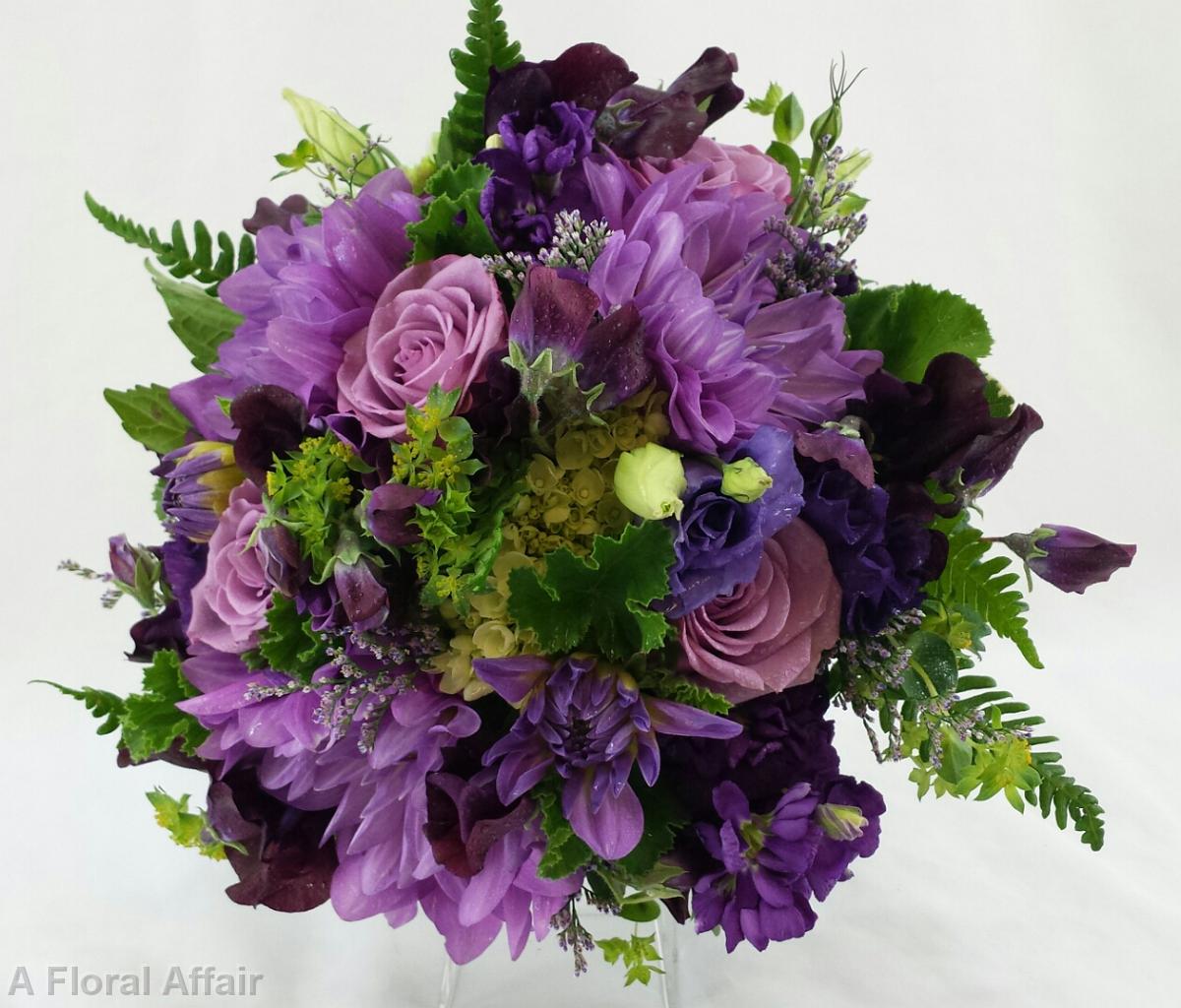 BB0968-Purple Dahlia Summer Wedding Bouquet