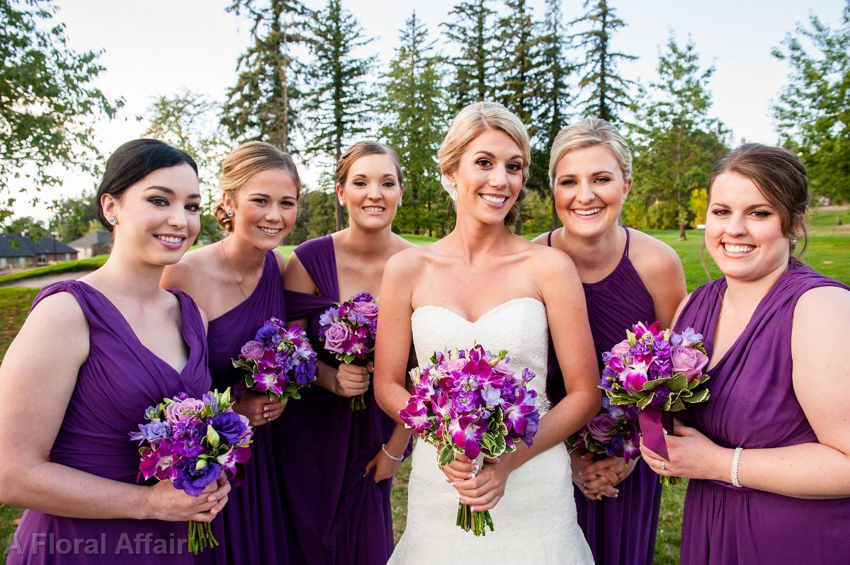 BB1029-Purple Wedding Flowers at The Aerie At Eagles Landing