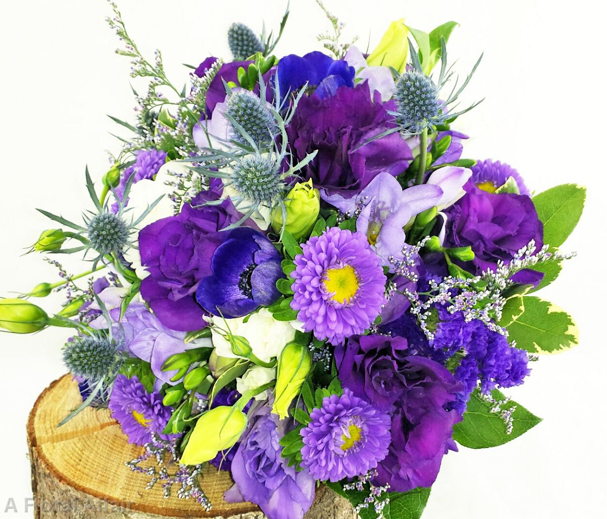 BB1037A-Simple Natural Purple Garden Bouquet