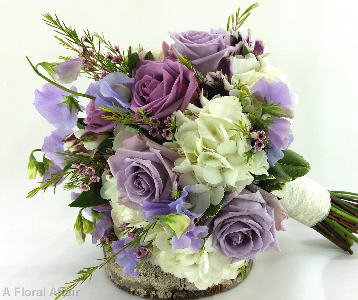 BB1049-Brides Lavender and White Wedding Bouquet