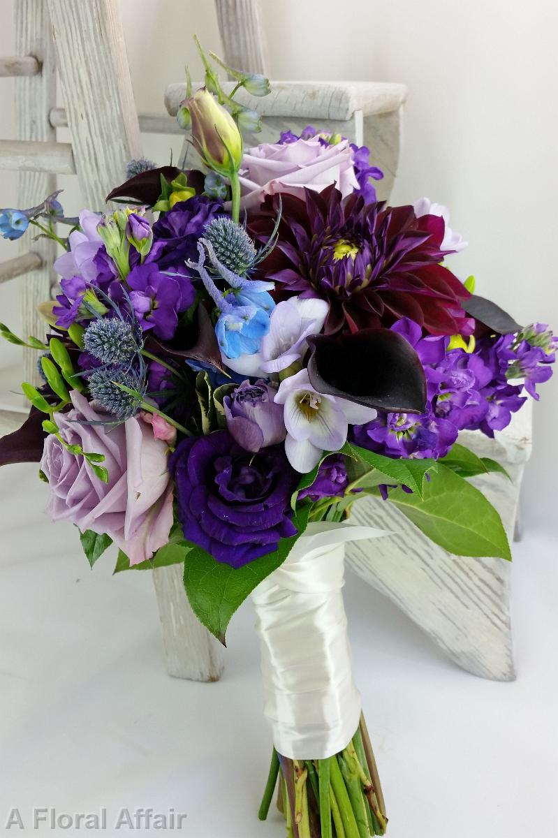 BB1124-Purple Summer Wedding Bouquet