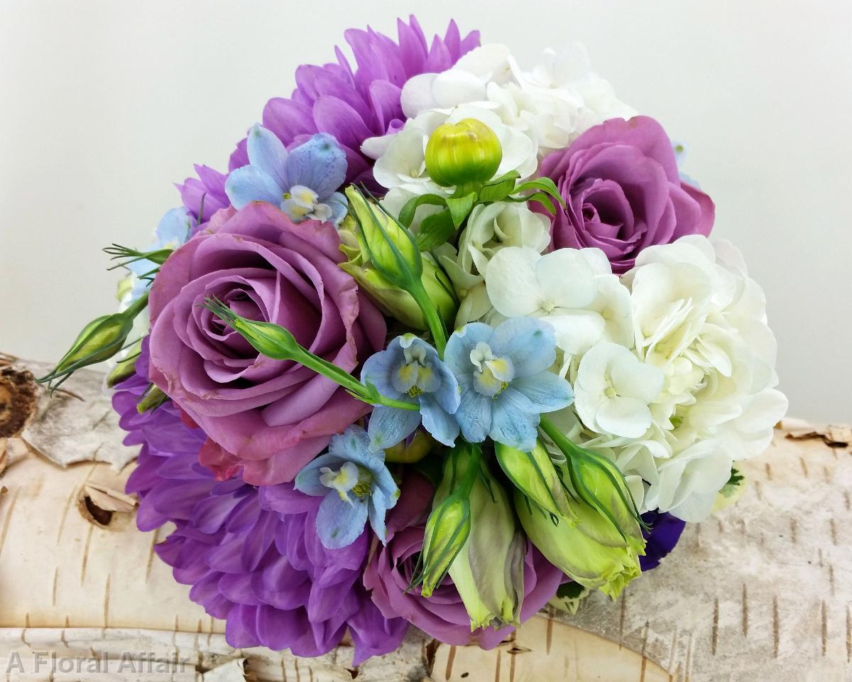 BB1144A-Wisteria, Blue and White Bridesmaids Bouquet
