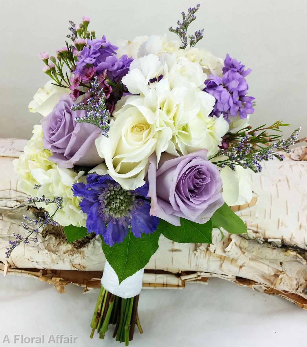 BB1159A-Lavender and White Bridal Bouquet