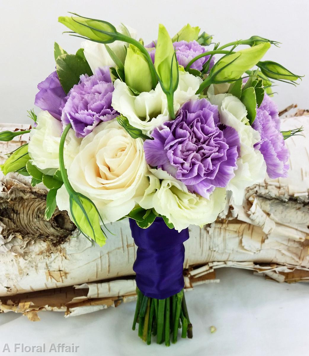 BB1162A-Lavender and White Bridesmaids Bouquet