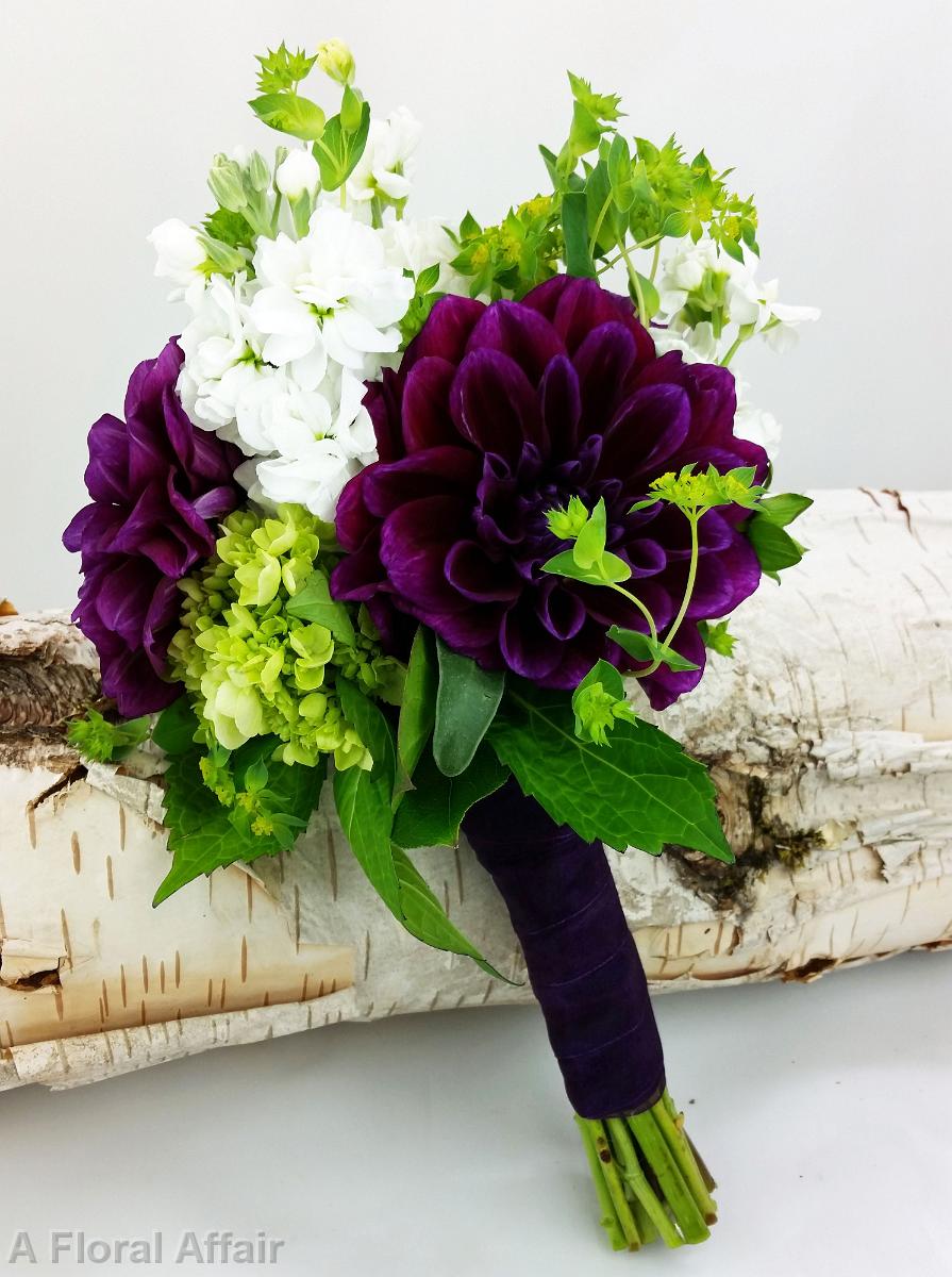 BB1187A-Plum and White Garden Bouquet