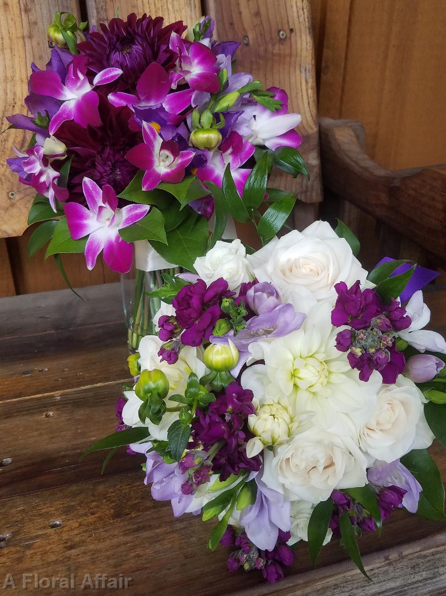 BB1464-Purple Wedding Bridal Bouquets