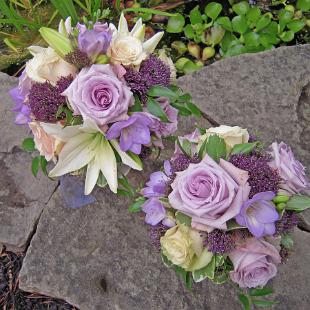 BB0359-Pale Purple Rose and Lily Bouquets