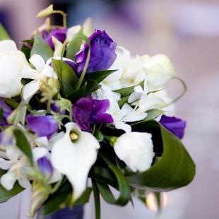 BB0526B-Purple Garden Bridesmaid's Bouquet