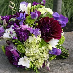 BB0683-Large Purple and Green Garden Bouquet
