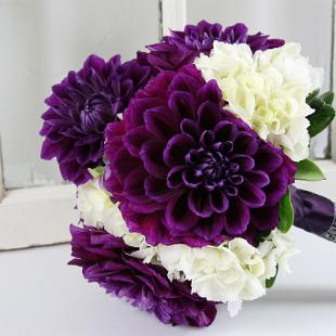 BB0809-Dahlia and Hydrangea Bouquet