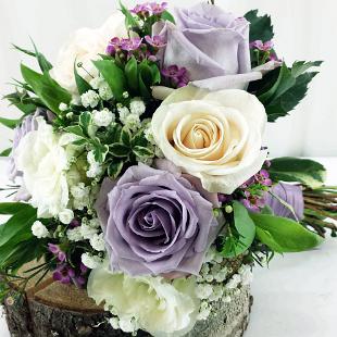 BB0931-Vintage Garden Chic Lavender and White Bouquet