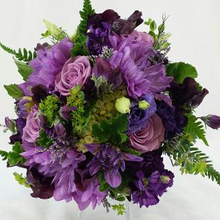 BB0968-Purple Dahlia Summer Wedding Bouquet