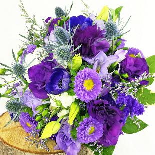 BB1037A-Simple Natural Purple Garden Bouquet