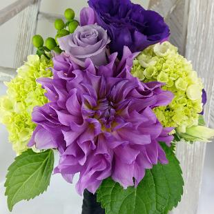 BB1115-Violet and Green Wedding Bouquet