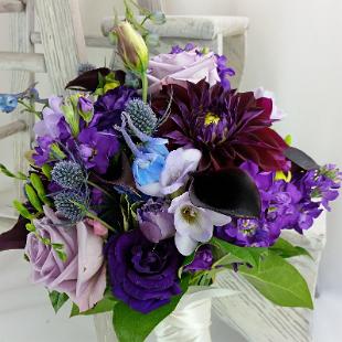 BB1124-Purple Summer Wedding Bouquet