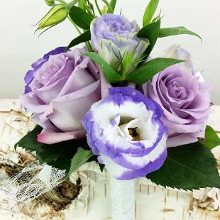 BB1160A-Lavender Rose and Lisianthus Bridesmaids Bouquet