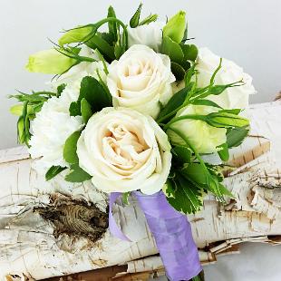 BB1161A-White Bridesmaids Bouquet