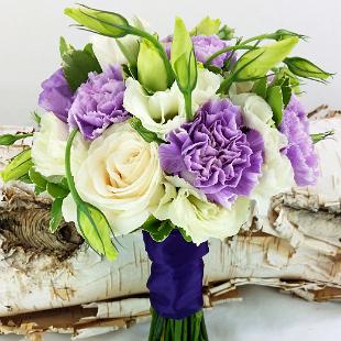 BB1162A-Lavender and White Bridesmaids Bouquet