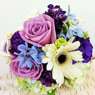 BB1200-Cornflower Blue and Purple Bouquet