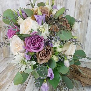 BB1422-Dusty Lavender Brides Bouquet