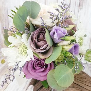 BB1423-Antique Lavender Bridesmaids Bouquet
