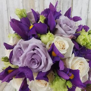 BB1438-Purple Iris Brides Bouquet