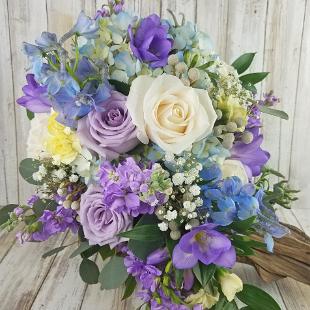 BB1469-Lavender and Powder Blue Brides Bouquet-1