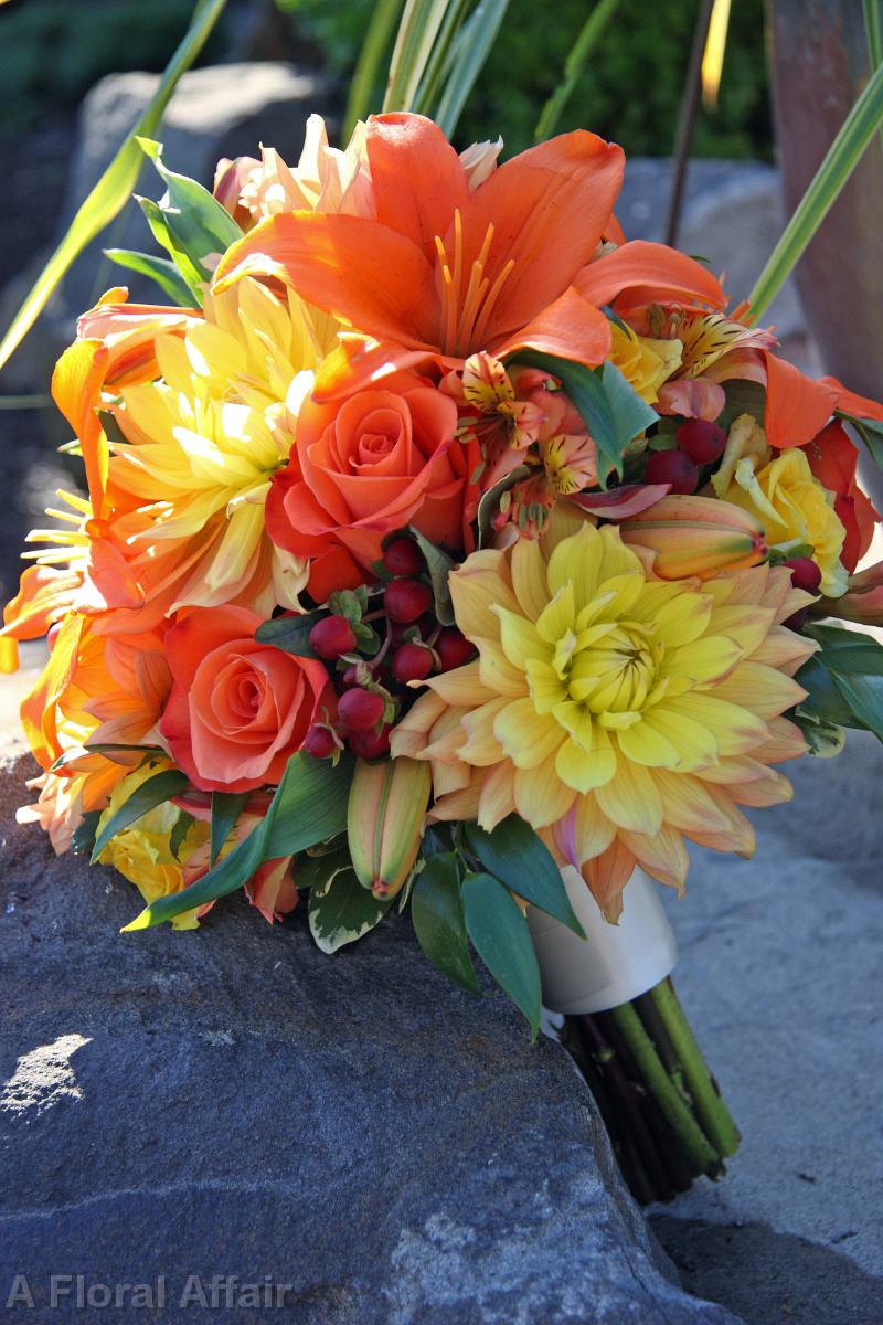 BB0684-Dahlia and Lily Bride's Bouquet