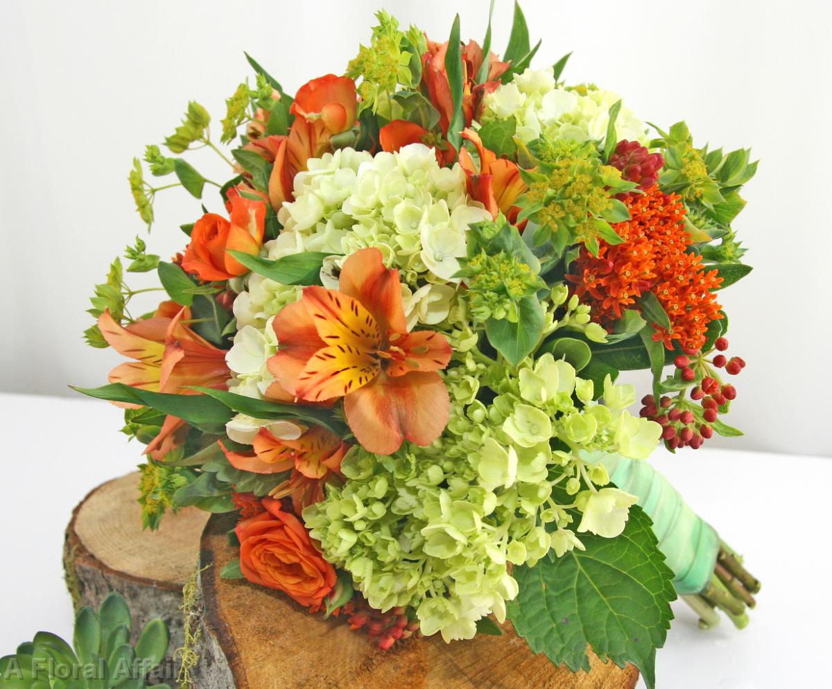 BB0769-Orange and Green Garden Bouquet