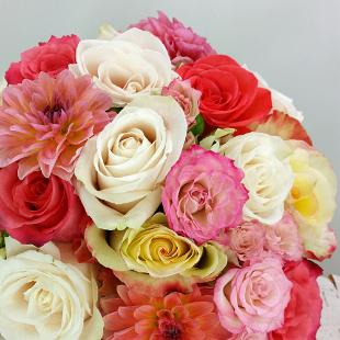 BB1273-Shades of Coral Wedding Bouquet