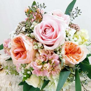 BB1291-Blush and Green Wedding Bouquet