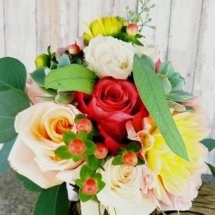 BB1387-Summer Succulant Bridesmaids Bouquet