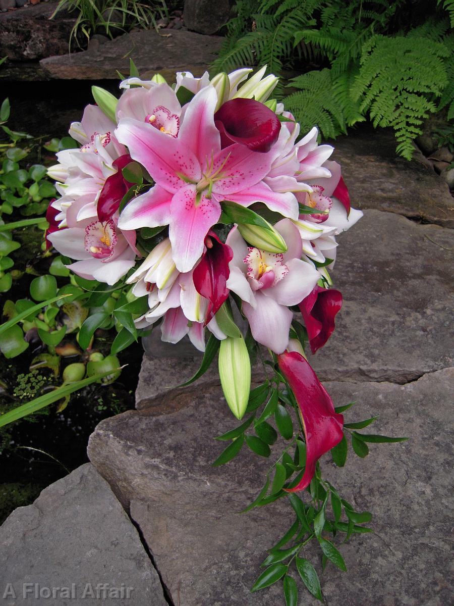 BB0364-Lily and Orchid Bridal Bouquet